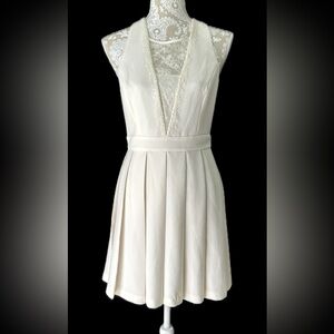 BCBG like new short beige with lace cocktail dress